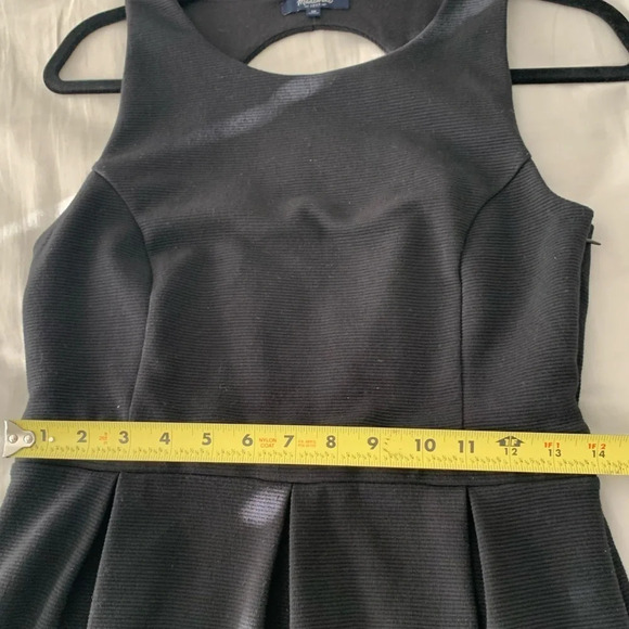 MADEWELL textured  fit and flare with back cut out, black sleeveless dress, 10 - Picture 12 of 16